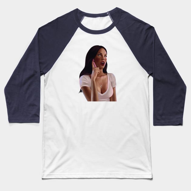 Jennifer’s Body Phone Call Baseball T-Shirt by Nancyvheart 